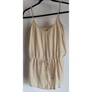 Twelfth Street Cynthia Vincent Silk Tank Top S Beige V-Neck Sleeveless Cami